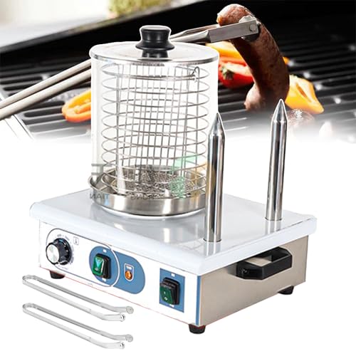 TBLOTYD Hot Dog Machines,Sausage Grill Cooker with 2/4 Heating Rod - Electric Food Steamers for Food Trucks, Restaurants, Breakfast Shop
