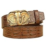 Accessoire polyvalent au quotidien : Idéale au quotidien, elle s'accorde parfaitement avec les costumes, les uniformes, les jeans et les tenues de soirée, idéale for le travail, les réunions ou les sorties décontractées. Son motif crocodile et sa boucle en forme de tête d'éléphant dorée sculptée lui confèrent une élégance subtile, ce qui en fait un accessoire polyvalent qui sublimera votre look en toutes circonstances tout en offrant une fonctionnalité fiable.