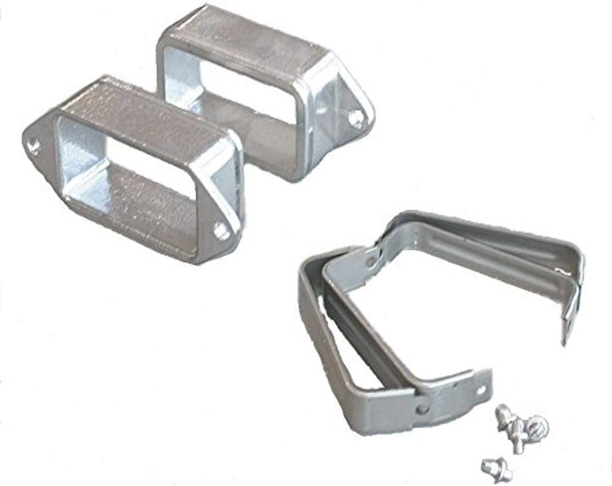CF175 CF MB2 Cross Flange Mounting Bracket Set, Flexible Steel, 8.9x3.54" OD, 6.38x2.8" ID, Silver