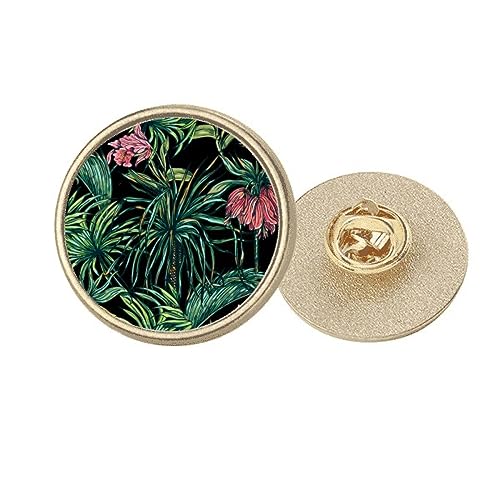 Broche en métal doré fleur ciel foncé M bijou de veste tendance