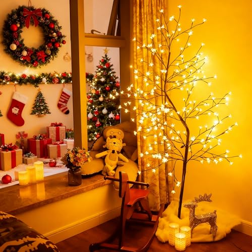 LED Lichterbaum Außen 180 cm 22 CCLIFE LED Lichterbaum 180cm, 240 LEDs Deko mit Memory Funktion, Innen...