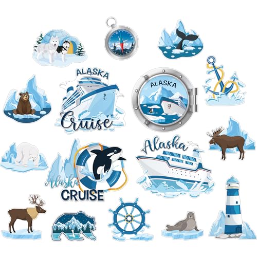 Blosssound 16 imanes decorativos Alaska para puerta