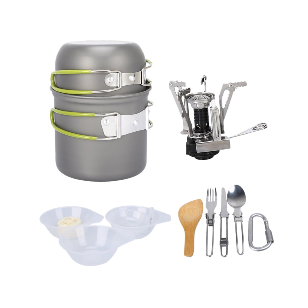 INOOMP cocinar para Acampar Accesorios de Camping Accesorios para el Camping acessórios de acampamento Utensilios de Cocina Juego de ollas Equipo Kit de Campamento cámping Taza de Agua