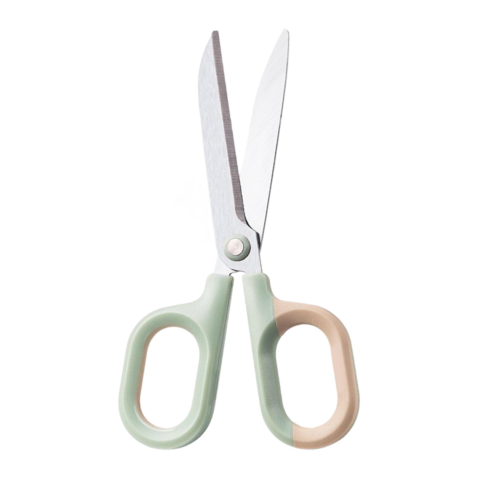Hsioluted Small Green Rustproof Stainless Steel Scissors Ergonomic Handle Fabric Shears For Household Sewing Project School Crafting Student Scissors