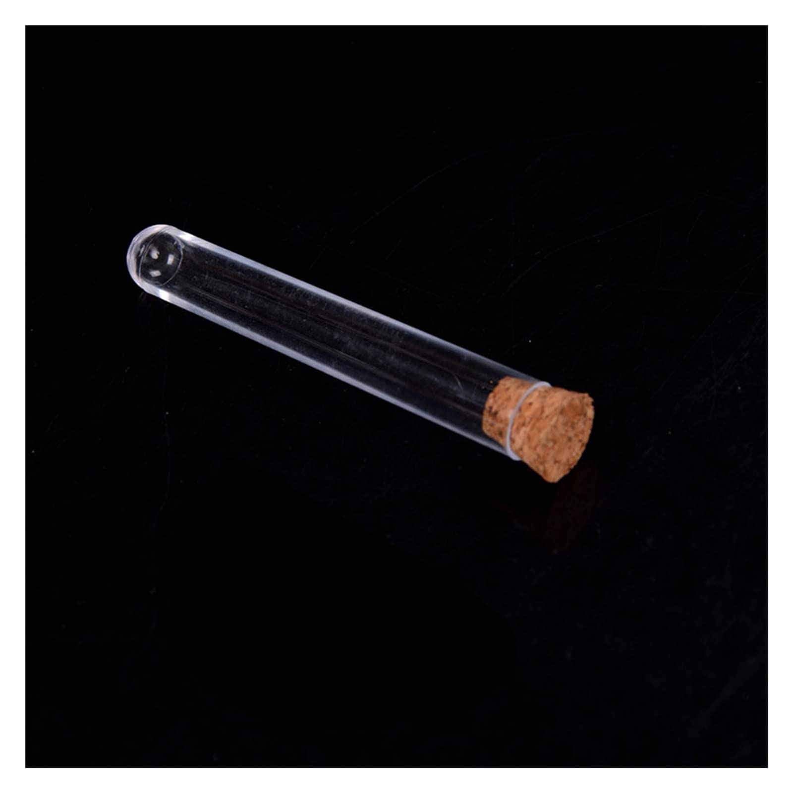 MENGKE Provetta in plastica da 100 pezzi 16x100mm con tappo in sughero trasparente come il vetro,