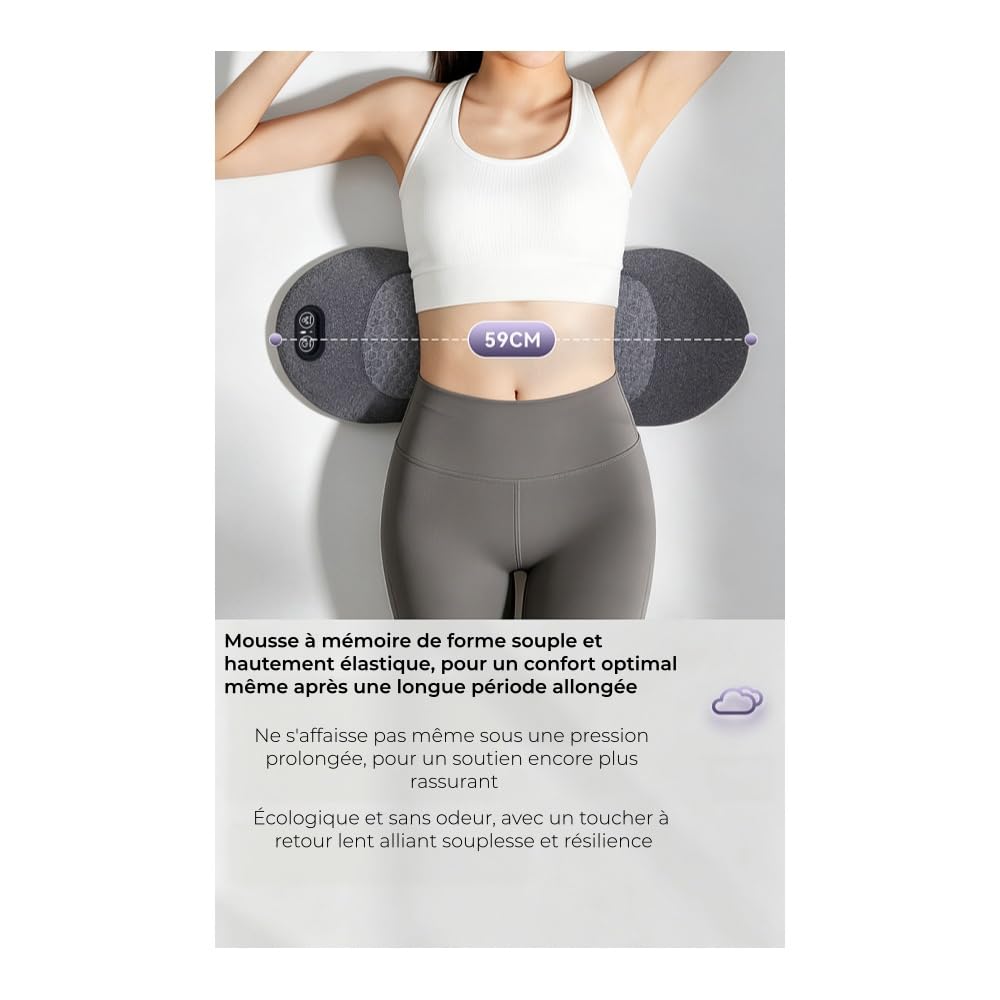 Neuropur 3-in-1 Rückenmassagegerät mit Dehnfunktion, Vibrations- und Wärmefunktion, tragbares Nacken Lenden Massagekissen für den täglichen Gebrauch