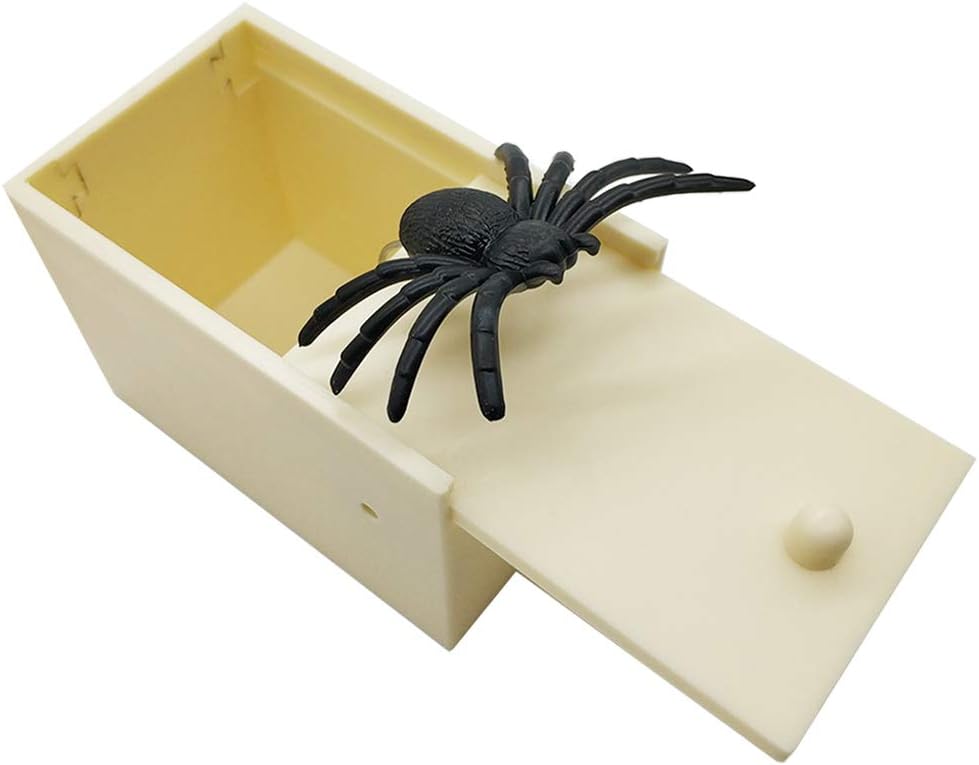 dé Spider Prank Scare Box，Plastic Surprise Box，Handmade Fun Practical Surprise Joke Boxes
