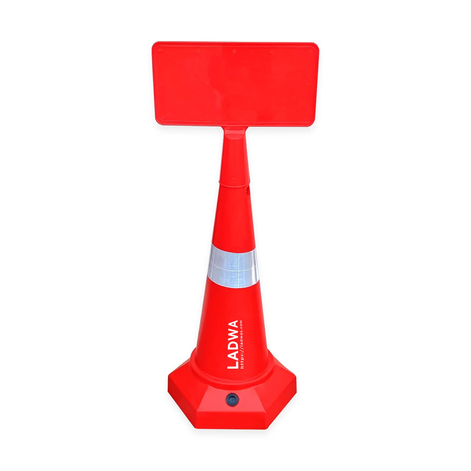 LADWA 750mm 5 kg Heavy Base Road Traffic Cone, Non Topple, No Fly Cone with Chain Ring, Two Night Visible Reflective Strips, Red Colour for Day Visibility with Sign Plate (Pack of 1) (B0BG5NVD48) Amazon Price History, Amazon Price Tracker