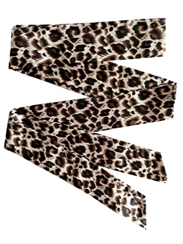 Leopard print dress sash bow sash