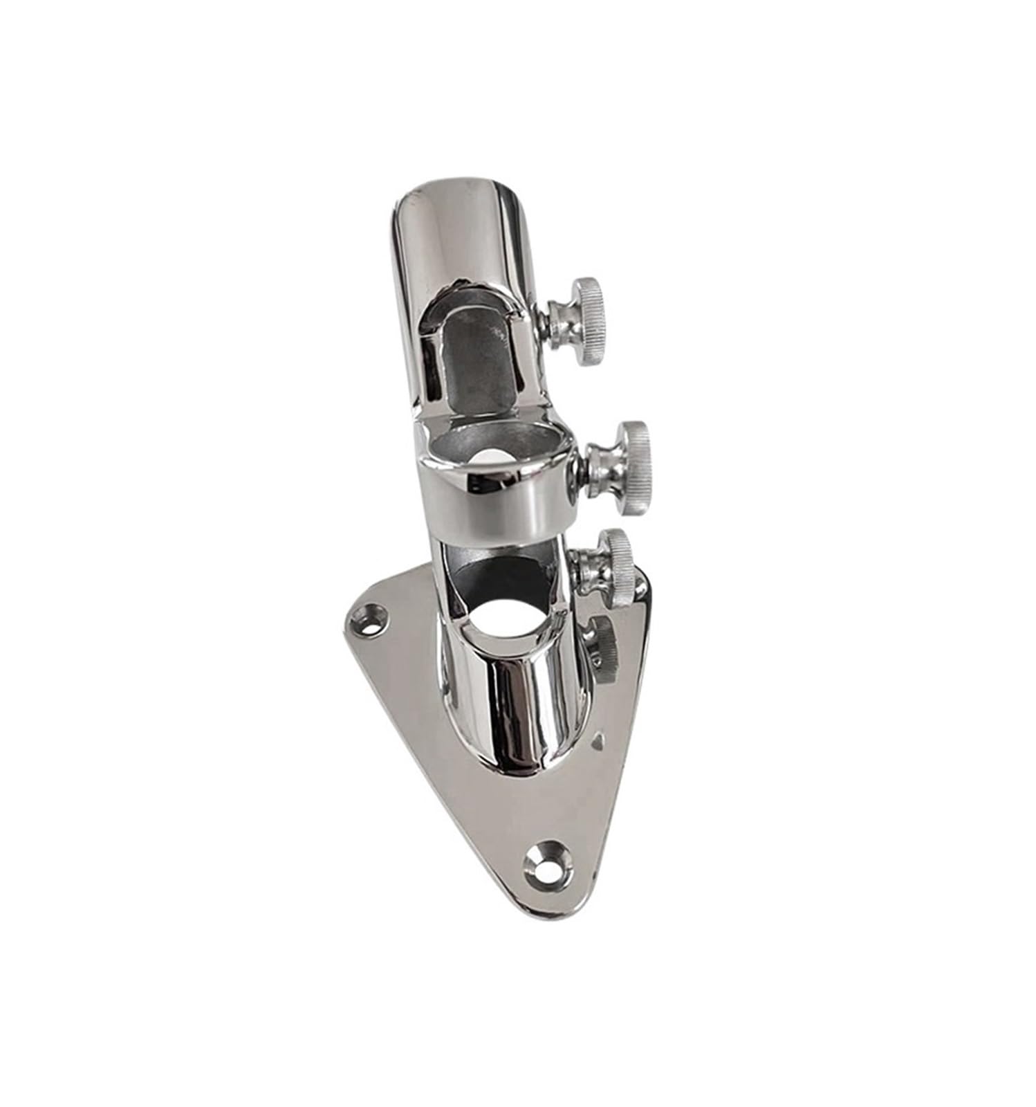 Lloopk One Color Flag Pole Bracket, Flag Pole Holder - 316 Marine Grade Stainless Steel,Adjustable Multi-Position Flagpole Mounting Bracket