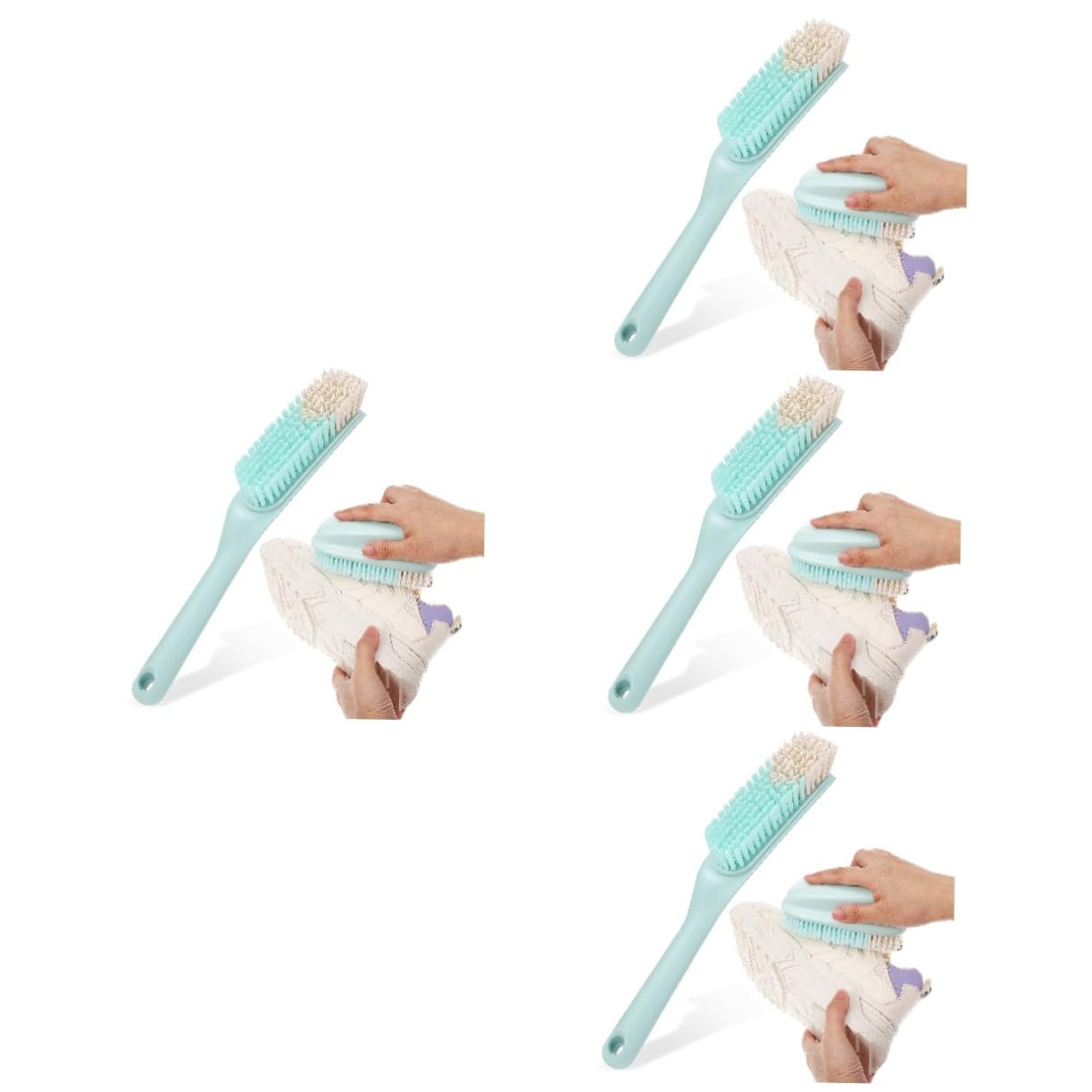 SOIMISS 4 Set Spazzola Per La Pulizia Spazzola Per Scarpe Con Manico Per Bucato Per La Pulizia Della Casa Per Tappeti Per Lavare I Vestiti Per