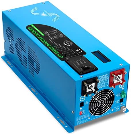 SUNGOLDPOWER 3000W DC 24V Peak 9000W Inverter Charger Pure Sine Wave, AC 120V with 40A Battery AC Charger LCD Display,Low Frequency Inverter, for Home RV Camper