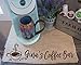 Personalized Coffee Bar Mat - Customized Burlap Placemat for your Coffee Maker - Made in the USA