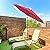 9 Ft Patio Umbrella with Push Button Tilt and Crank System - UV Resistant Polyester Fabric, Outdoor Table Umbrella, Yard Umbrella, Market Umbrella with 8 Sturdy Ribs - Red