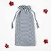 Gray Soft Pouch With Crochet Trimmed Edge and Glass Cord Set, Handmade Sunglass Case With Small Curly Tassels