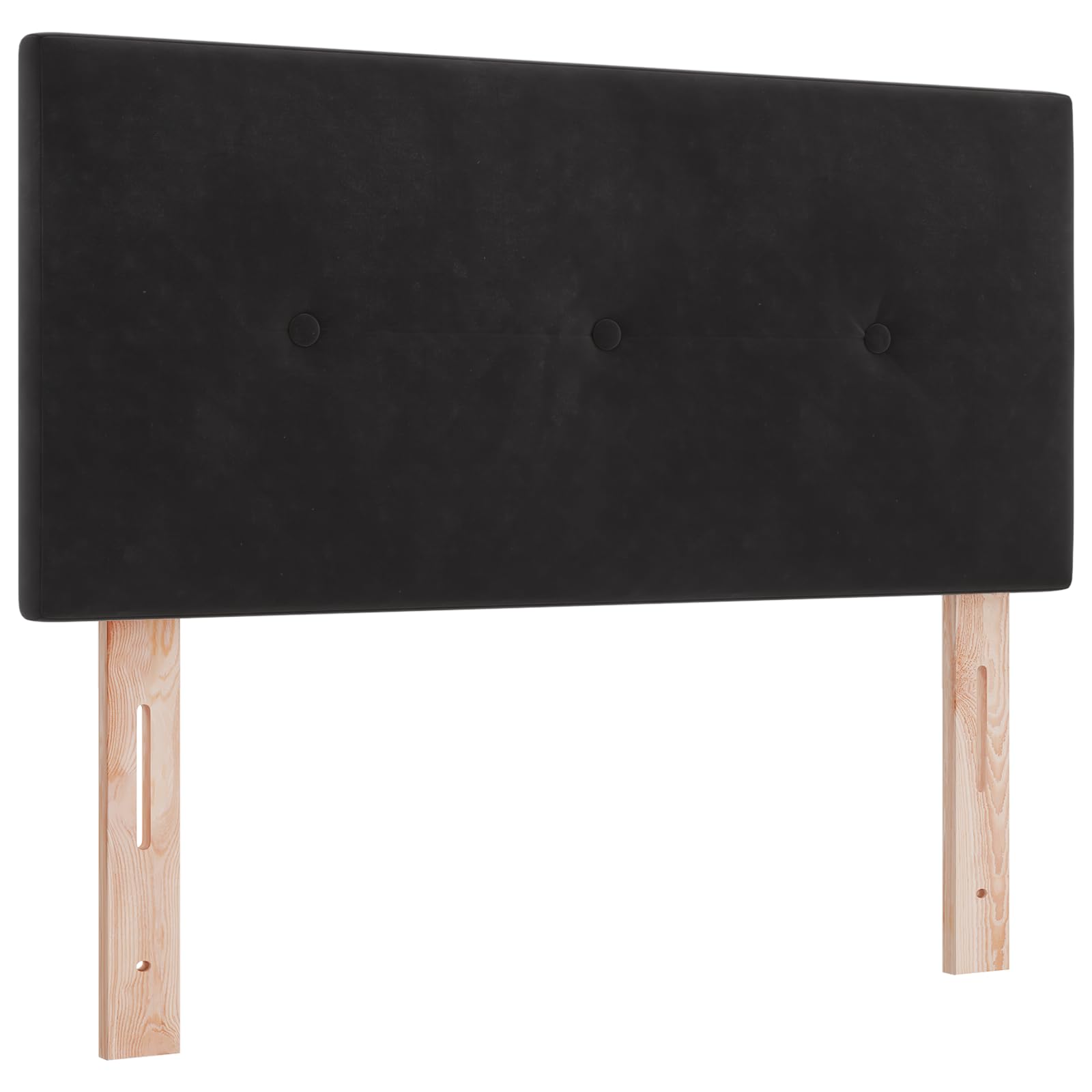 vidaXL Cabecero Botonado de Terciopelo Negro de 90 cm