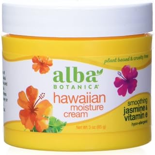 Alba Bontanica Alba: Natural Hawaiian Moisture Cream Smoothing Jasmine & Vitamin E 3oz, 3 ounces