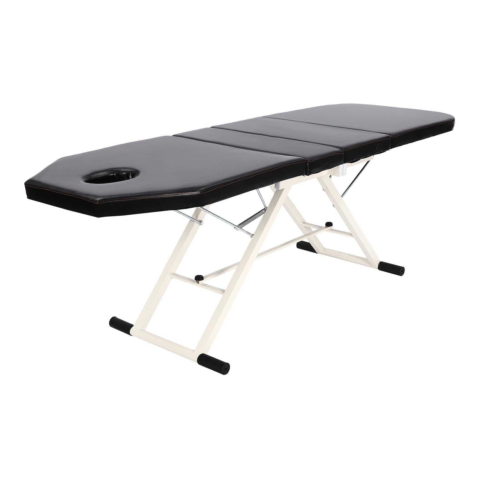 Massageliege 3 Zonen, 180x60x61 cm Massagetisch klappbar, höhenverstellbare Massagebank Armlehnen Kopfstütze Tragetasche bis 225 kg