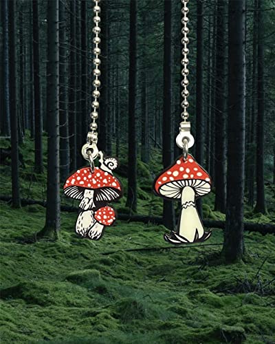 Acrylic Color Mushroom Fan Light Ball Chain Replacement Extender Ornament Set #TOP1