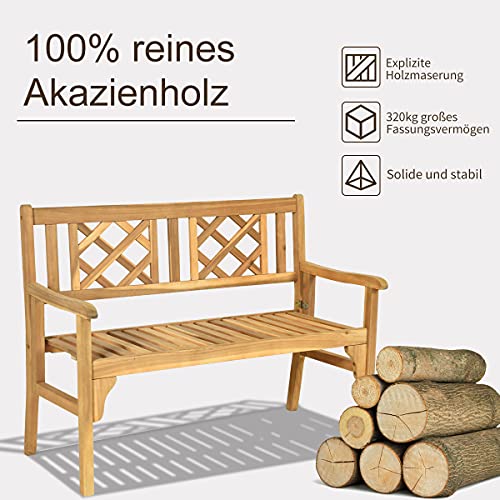 Gartenbank aus Holz – Klappbare Holzbank von Costway