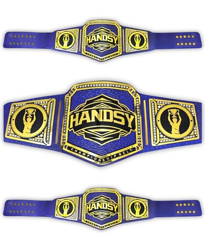 HANDSY Custom Championship Belt with HD Metal Engraving – Personalized Custom Wrestling Belt, Add Logo & Design for Award, Trophy or Gift (2mm Brass)