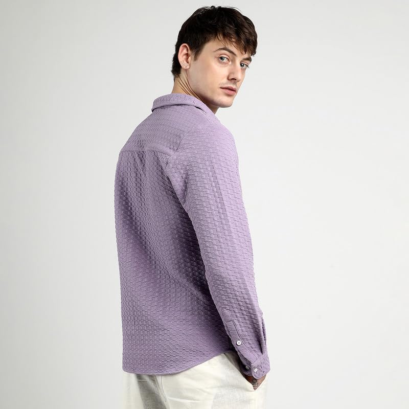 Image of CAHOOT Men'sTartan Plaid Shirt for Casual Wear | Spread Collar | Long Sleeve | Button Closure | Shirt Crafted with Comfort Fit for Everyday Wear