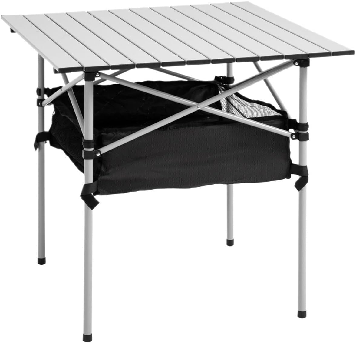 Table de camping pliable avec sac en filet filet pour repas extérieur