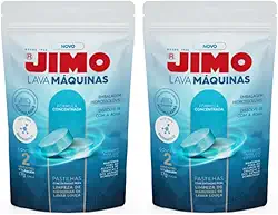 2 Kit Jimo Pastilha Limpa Máquina De Lavar Louça 4x17g Limpador Antiresíduos
