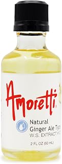 Amoretti - Natural Ginger Ale Type Extract Water Soluble 2 oz - Highly Concentrated & Perfect For Pastry, Savory, Brewing, and more, Preservative Free, Vegan, Kosher Pareve, Keto Friendly