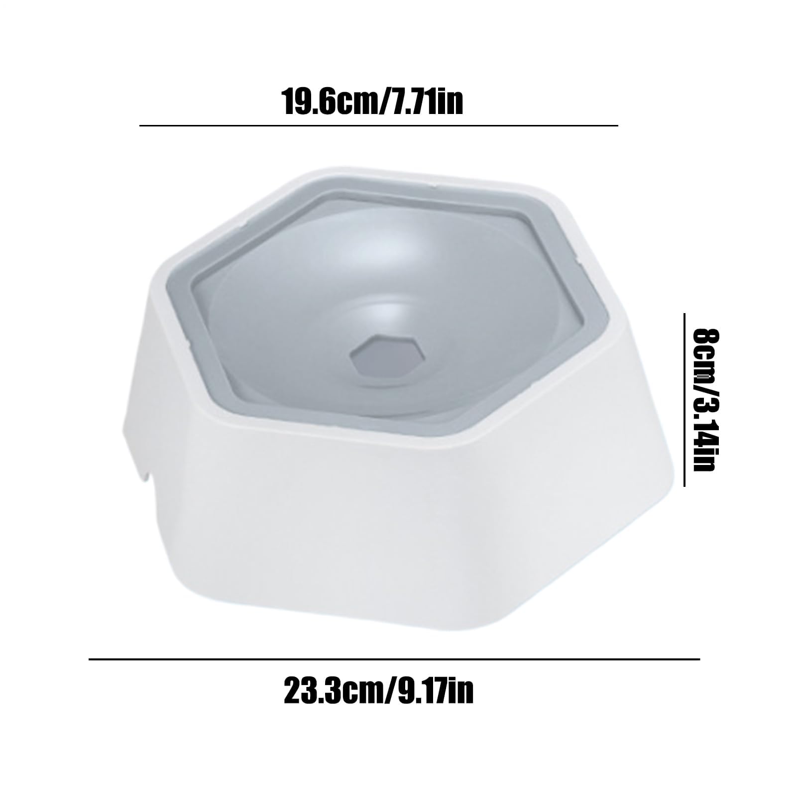 Comedero automático para mascotas Comedero for mascotas - Comedero lento antiderrames - Comedero antideslizante y antisalpicaduras for bebederos desordenados for exteriores, perros y gatos.(Gray)