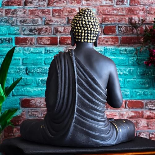 Image of Swarn House Decor's Beautiful Sitting Buddha Idol Statue For Home & Garden - Big Size 2 Feet (Multicolour)