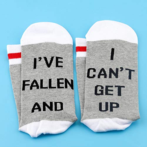 JXGZSO 2 Pairs Nap Gift Sleeping Socks Nap Time Socks I’ve Fallen And I Can’t Get Up Socks Lazy Socks Love To Sleep Gift (I Can’t Get Up)3