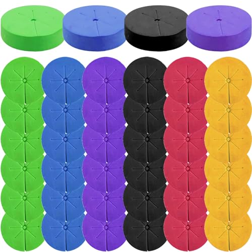 Peosaard クローニングカラー 水耕栽培スポンジ クローンカラー スポーク8本 DIY フォームクローナーインサート 2インチのネットポット、水耕栽培、エアロポニックスポンジにフィット 40個