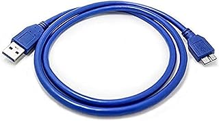 كابل بيانات USB 3.0 خارجي للهارد متوافق مع سامسونج نوت 3 وجالاكسي اس 5 ونقل الهارد والتابلت بسرعة فائقة 50 سم أزرق
