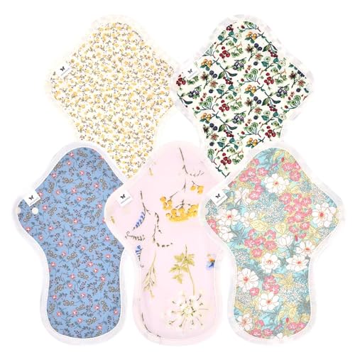 布ナプキン Mサイズ 薄手 防水布入り 5枚セット AEMWT-5P ふつうの日多い日昼用 生理ナプキン｜エニュアン...