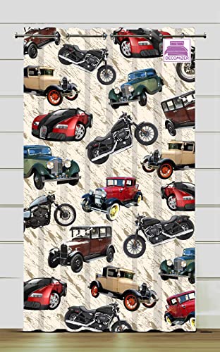 DECOMIZER Kids Curtains for Kids Room, Nursery, Bedroom - 4x5 Feet, Cute Printed Curtain