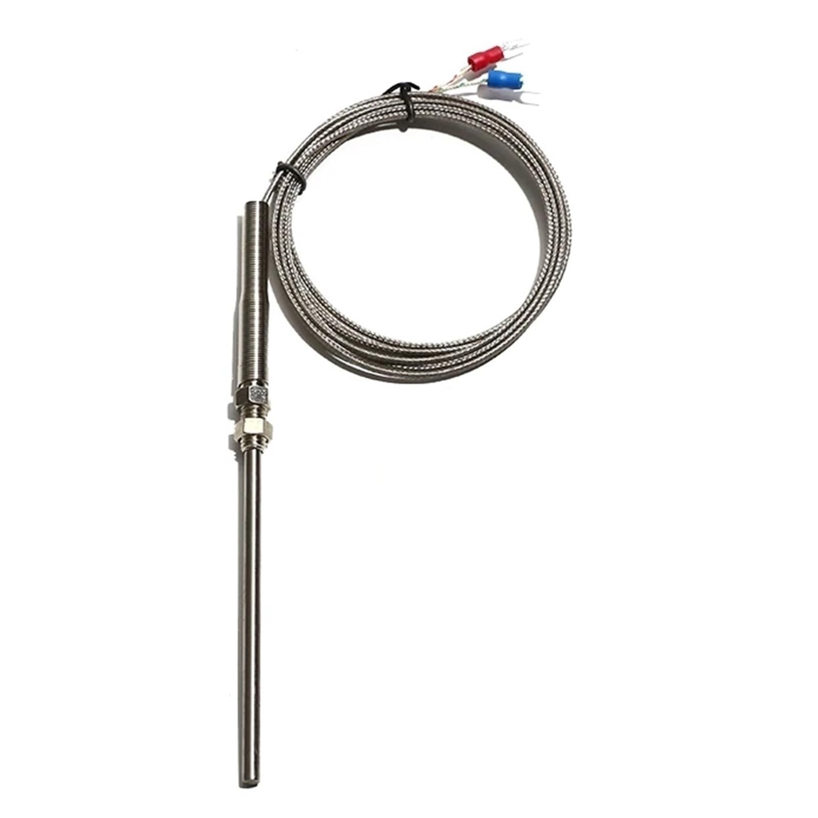 Sensore di temperatura K-Type e PT100, sonda filettata M8x1,25 (30-200 mm), cavo da 1-5 m per termostato e sistemi di controllo (cavo tipo K 2 m, 5 x 150 mm)