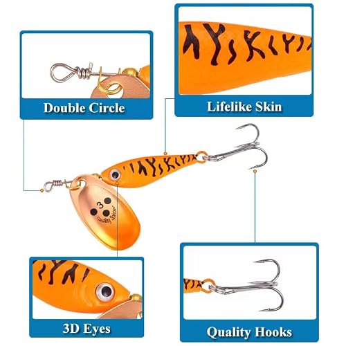 Four Piece Hard Spinner Bait Lure Set #TOP22