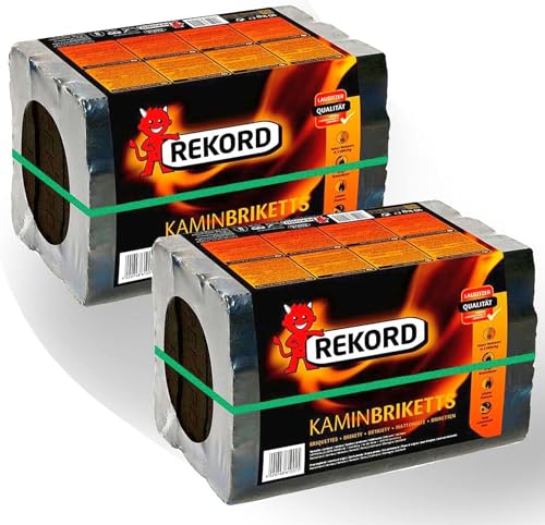 Braunkohlebriketts 2 x 10 kg für effizientes Heizen