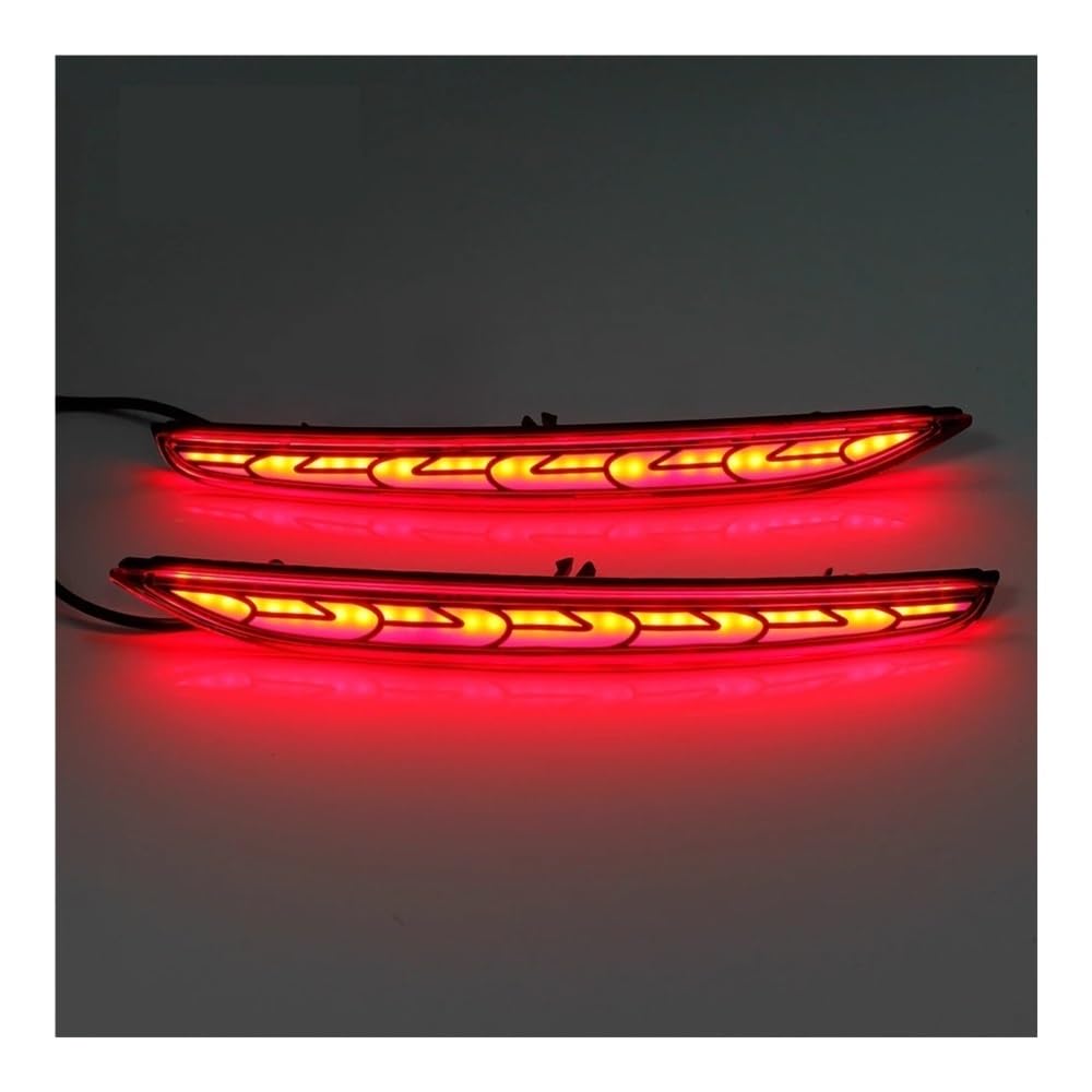 para Hyundai para Xcent I10 2018 Coche Parachoques Trasero Reflector Luces LED De Conducción Freno Gire Singal Tail Lamps Alta Luz De Cruce 12V Reflector Parachoques(Triple Function)