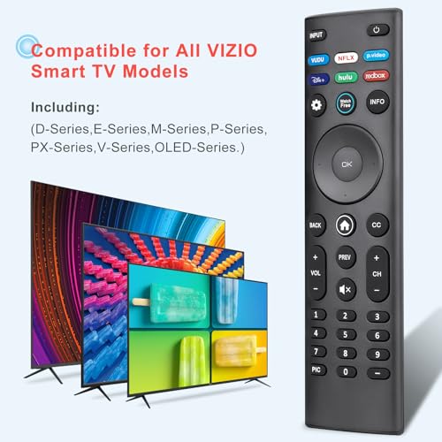 Image of Ewo'S Universal Remote Control XRT140 for Vizio Smart TV - Replacement XRT136 Smartcast for D, E, M, P /PX, V-Series - Black