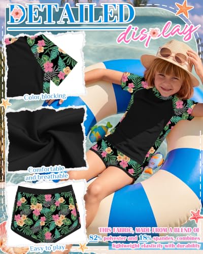 Image of Xaatren Girls 2 Piece Rash Guard Swimsuit