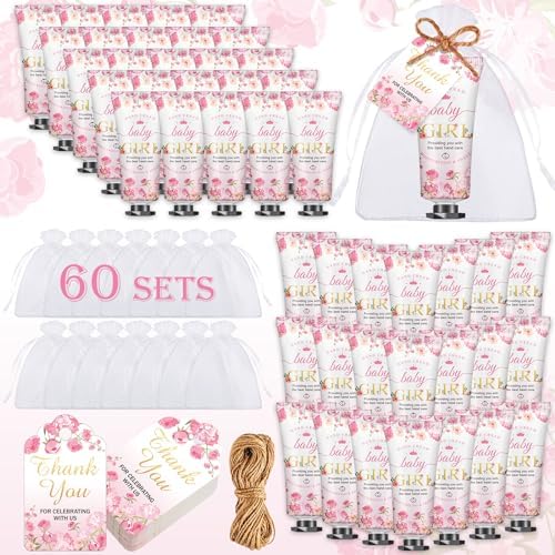 VISCOO 60 Sets Baby Shower Hand Cream Gifts, Party Favors for Guests