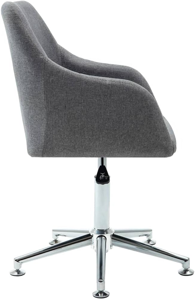 Swivel Dining Chair,Minimalist Chair,Living Room Chairs,Lounge Chairs,Coffee Shop Chairs,Reading Chairs,Accent Chair, for Kitchen,Living Room,Dining Room,Waiting room,Light Gray Fabric