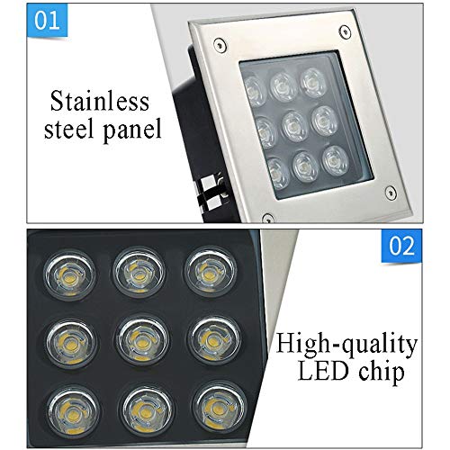 Spot LED Encastrable Extérieur Jardin Éclairage Intégré Imperméable Souterrain - 4