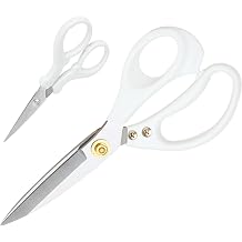 All Purpose Kitchen Scissors, Kitchen Shears Heavy Duty - Dishwasher Safe Food Scissors- Multipurpose Cooking Shears for Meat Poultry Food, Herbs, and Fish, Comfort Grip Handles, White