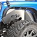 EAG Front Inner Fender Liner Wells Silver Aluminum Fit for 07-18 Wrangler JK