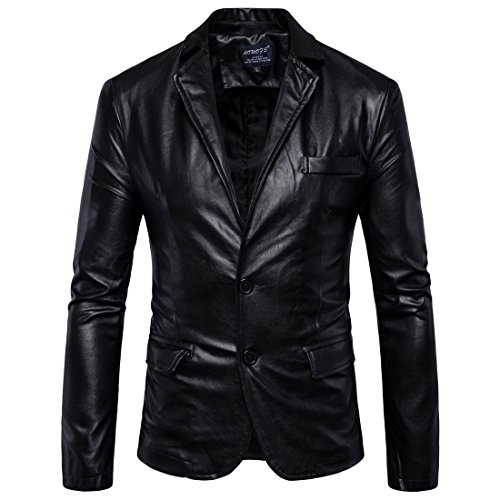 DANNI Autumn Winter Men's Casual Leather Jacket Large Size Men's Motorcycle Warm Fashion Leather Coat