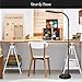 Brightech Litespan Slim LED Lamp, Modern Floor Reading Lamp Over Chair for Living Rooms & Offices, Tall Lamp with Adjustable Gooseneck, Crafts Work Light, Dimmable Standing Lamp for Bedroom - Black