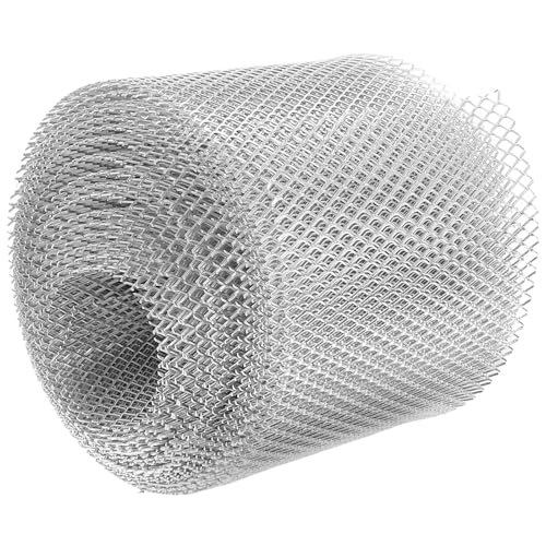 COOLHIYA Red Filtro Resistente para de Protección Canalones de Aleación de Aluminio Plata y Que Soporta Condiciones Climáticas Adversas para Sistema de Drenaje Canalón